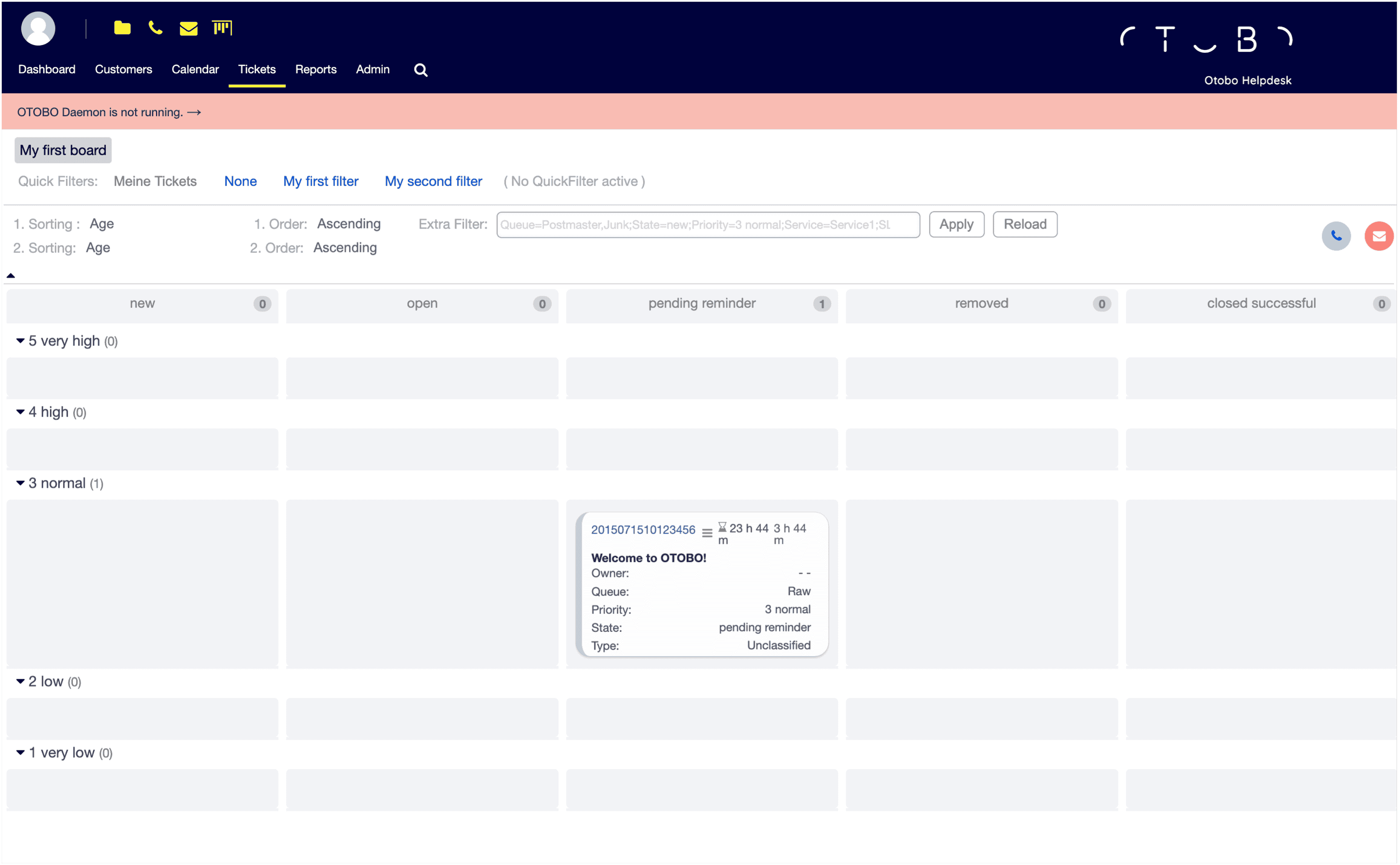 Kanban-Board-Ansicht